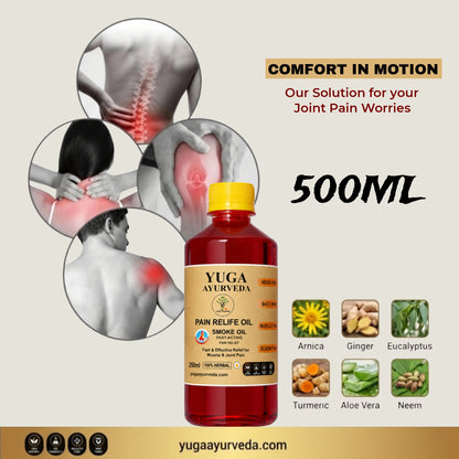 Best Ayurvedic Pain Relief Oil - Relieves Joint, Knee, Arthritis & Muscular Aches Naturally - YUGA AYURVEDA